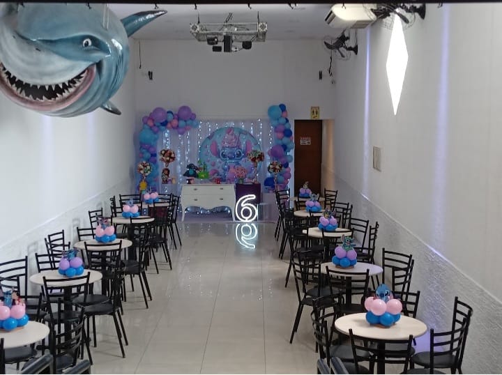 Salão decorado - Buffet Mergulhinho Zona Leste
